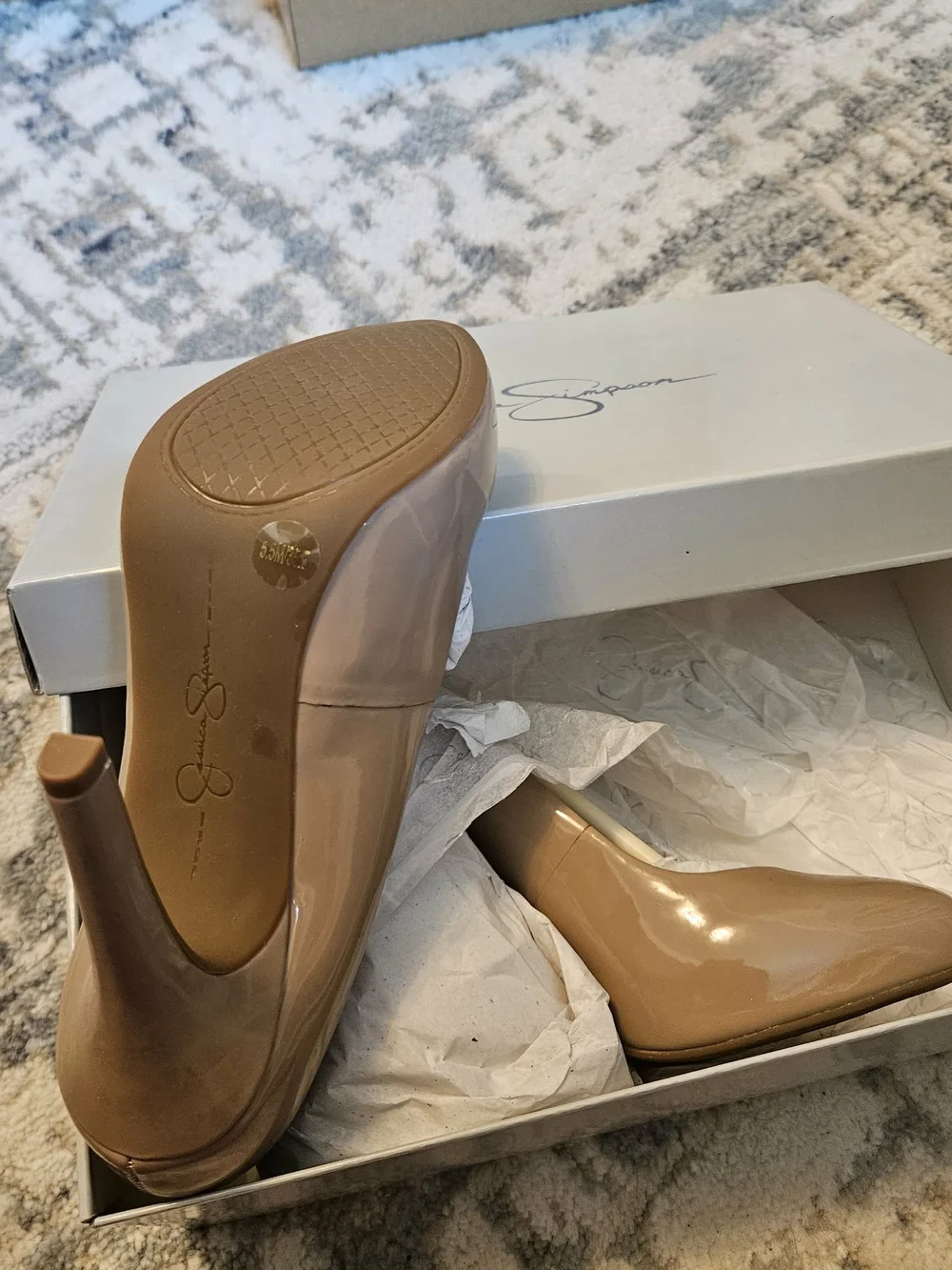 Jessica Simpson Nude Patent JS-Malia High Heel Pumps